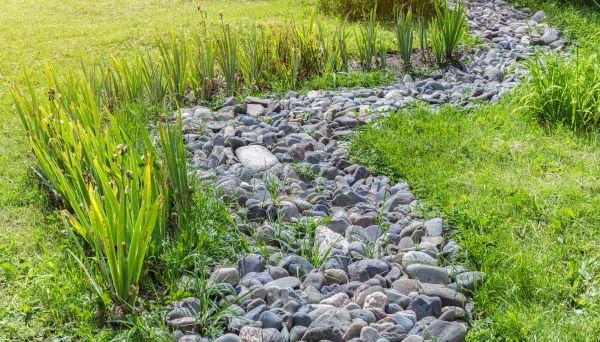 River Rock Garden Installation in Sandy