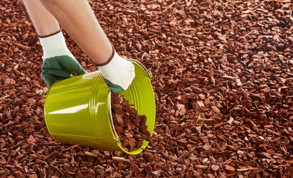 Wood Chip Landscaping in Sandy